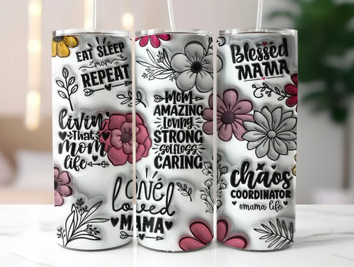 Blessed Mama Tumbler-Cup Stainless Steel 20oz.