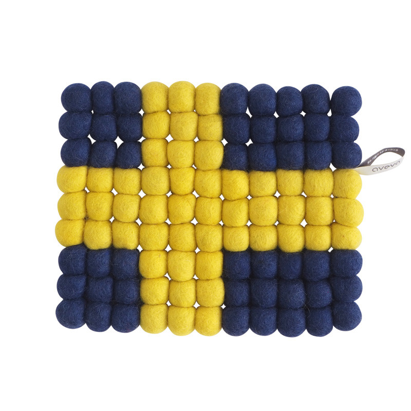Aveva Wool Felt Ball Trivet - Thumbnail 4