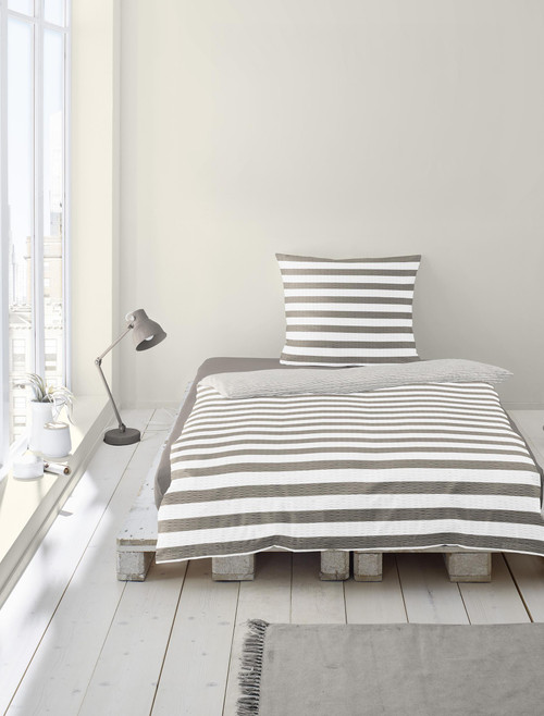 Duvet Cover Set COASTAL STYLE *seersucker cotton*