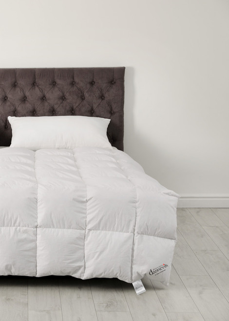 MUSCOVY Scandinavian DUCK Down Comforter / MEDIUM / ALL-SEASON / QUEEN / 92" x 90" / Aloe Vera shell, noise reducing Aloe Vera finish