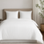 Duvet Cover Case "Classic White w/ white Stripes" US King size