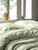 Duvet Cover Set BIANCA *lime green seersucker cotton*