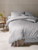 Jacquard Duvet Cover Set in white "MEADOW WHISPER" / silver / grey