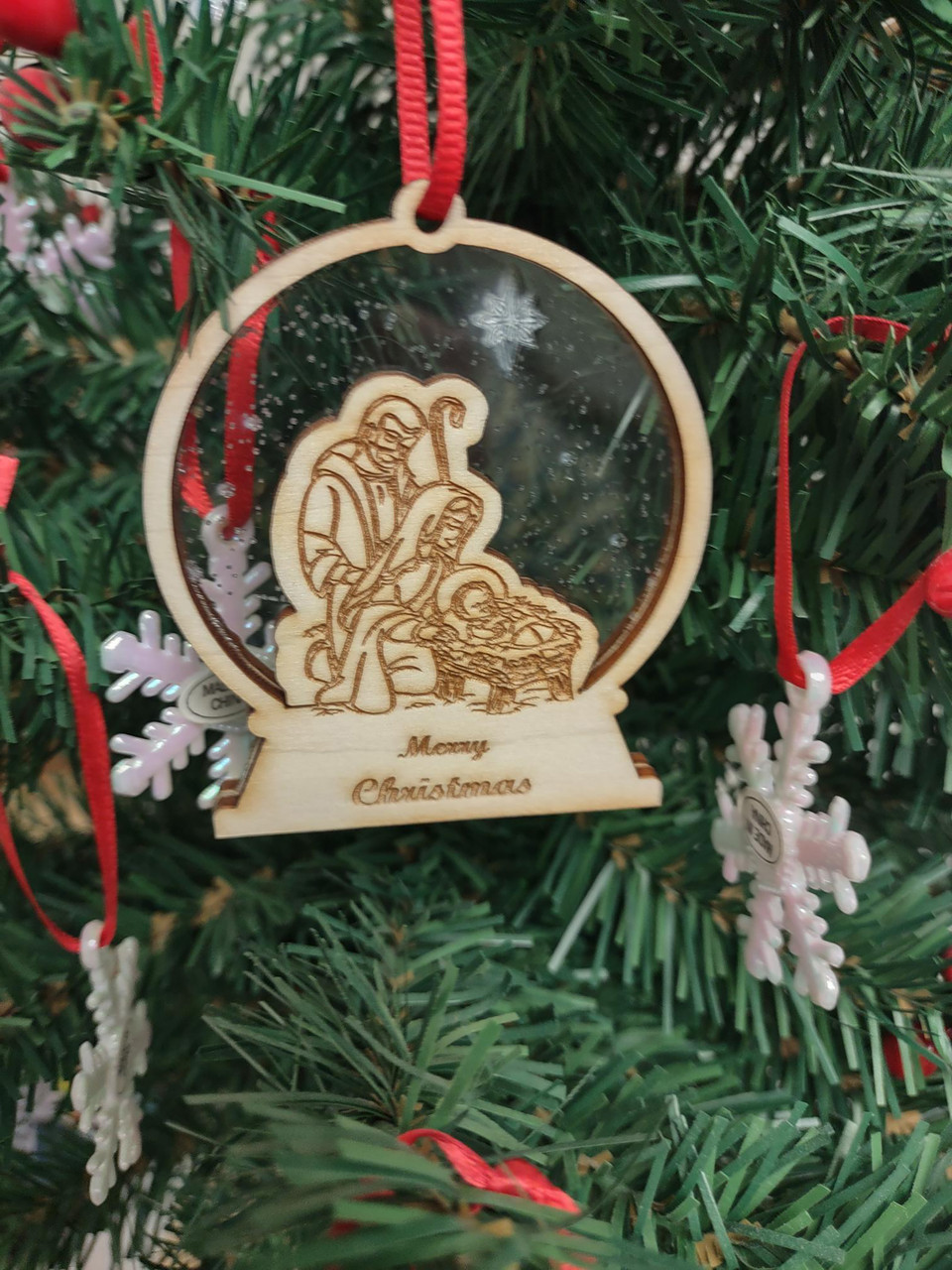 For Sale Laser Engraved Christmas Ornaments Laser Cut Wood