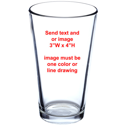 16 oz. Pint Glass Custom Engraved 16 oz. Pint Glass Custom Engraved