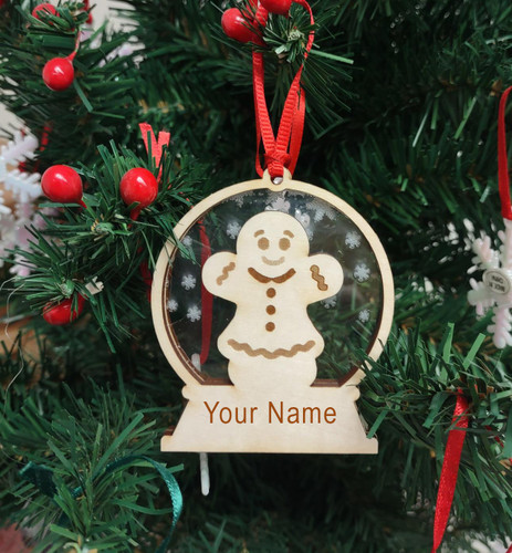 Gingerbread Girl Personalized Ornament – 3D Laser Engraved Keepsake Gingerbread Girl Personalized Ornament – 3D Laser Engraved Keepsake