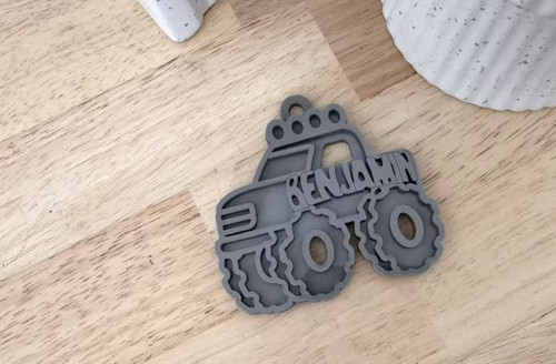 Monster Truck Bag Tag