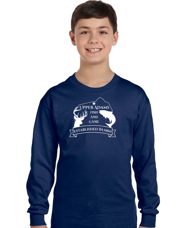 Youth Upper Adams F&G Gildan  Cotton® Long-Sleeve T-Shirt