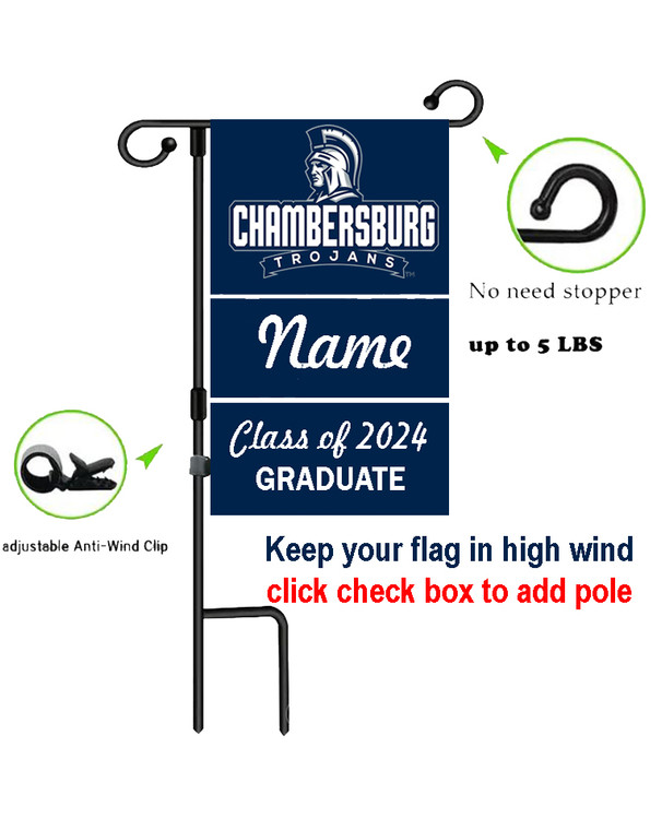 Grad Flags With out Pole