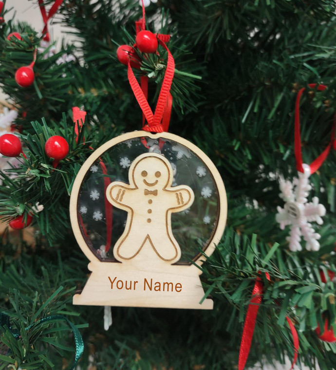 Gingerbread Boy Personalized Ornament – 3D Laser Engraved Keepsake