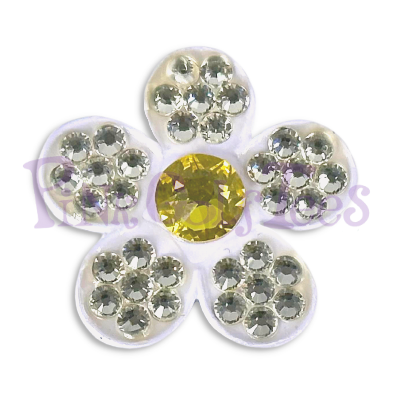 Lily Flower Swarovski Crystal Ball Marker