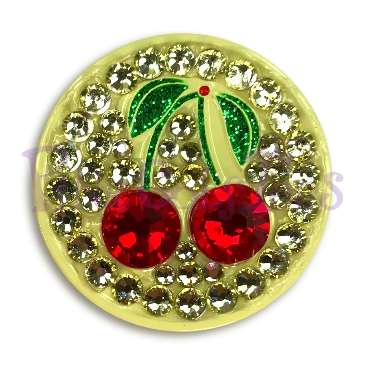 Bonjoc Cherries Swarovski Crystal Ball Marker