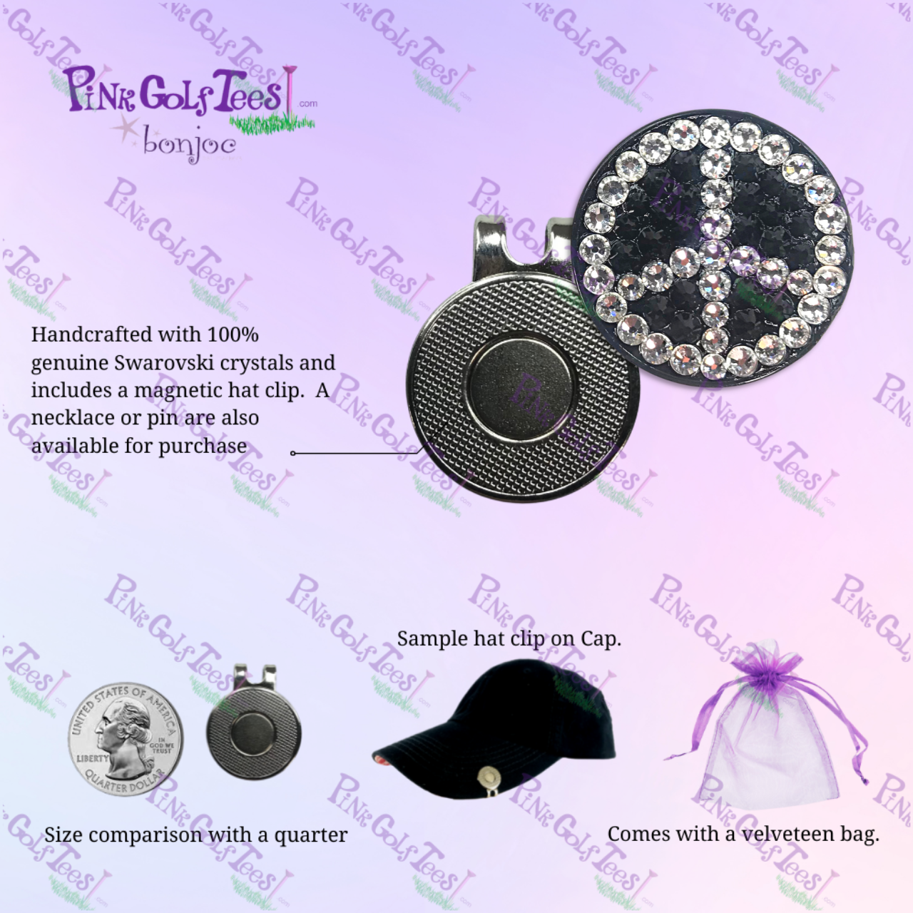 Bonjoc Peace Sign Swarovski Crystal Ball Marker - Thumbnail 2