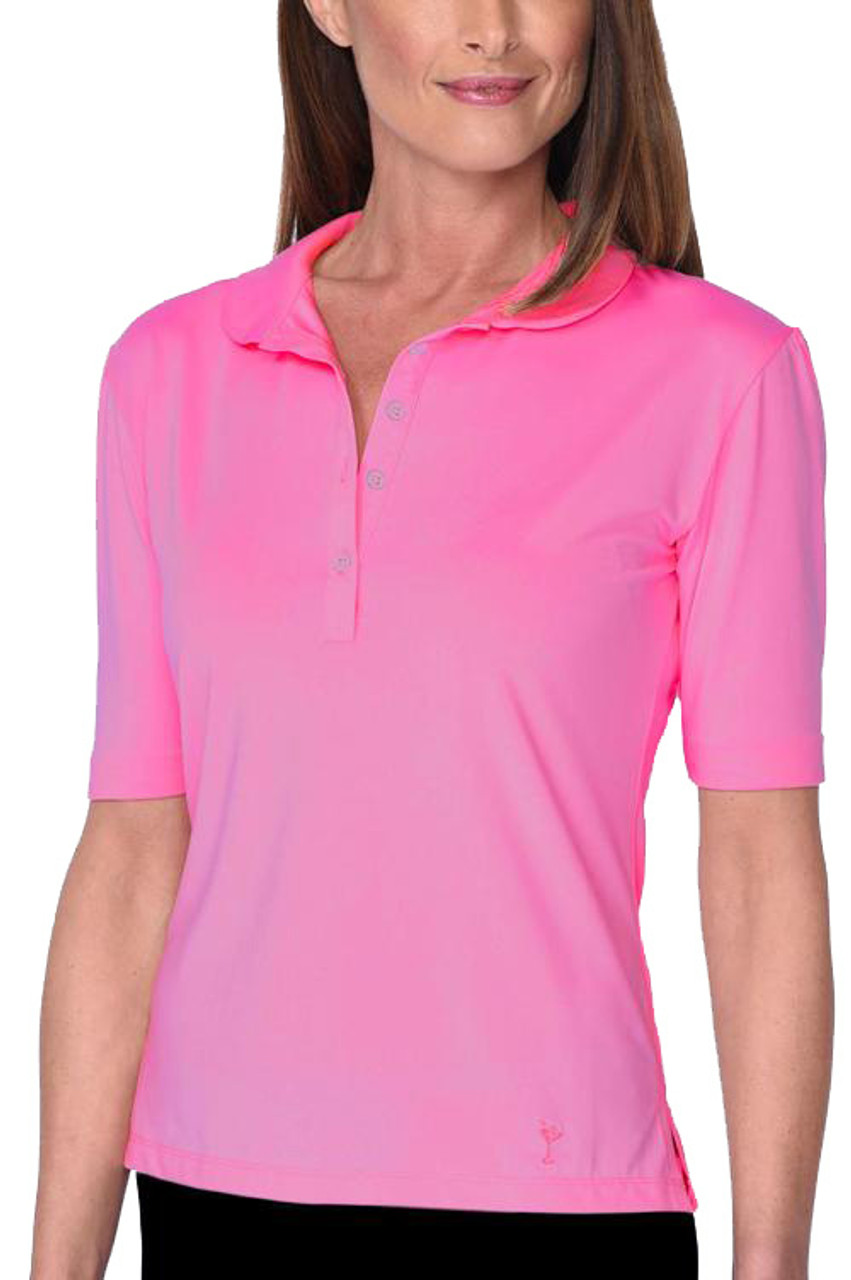 pink golf shirts for ladies