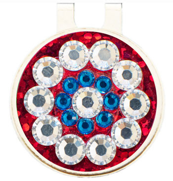 Blingo Red Solheim Cup Womens Golf Ball Marker