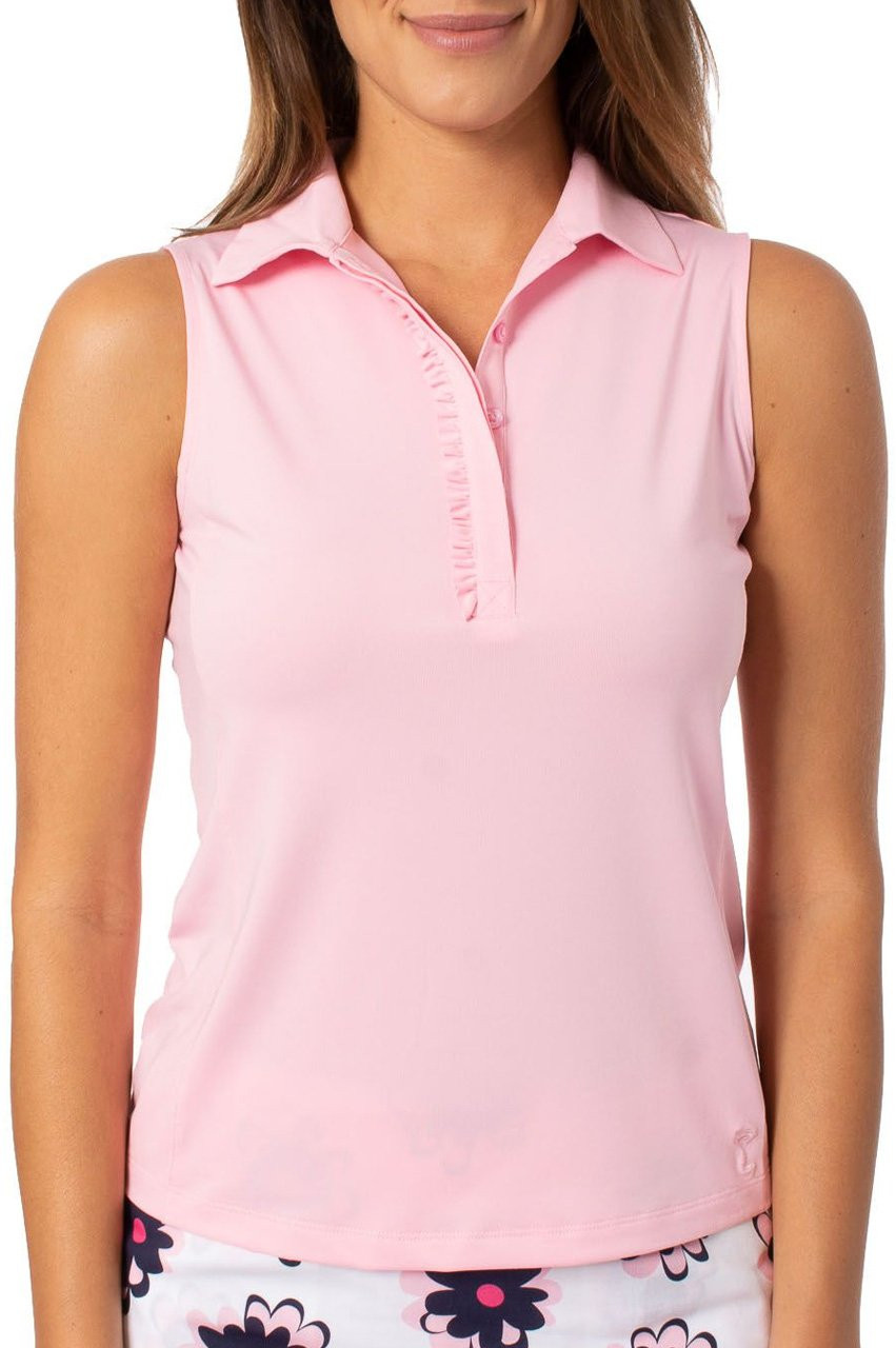 pink golf polo