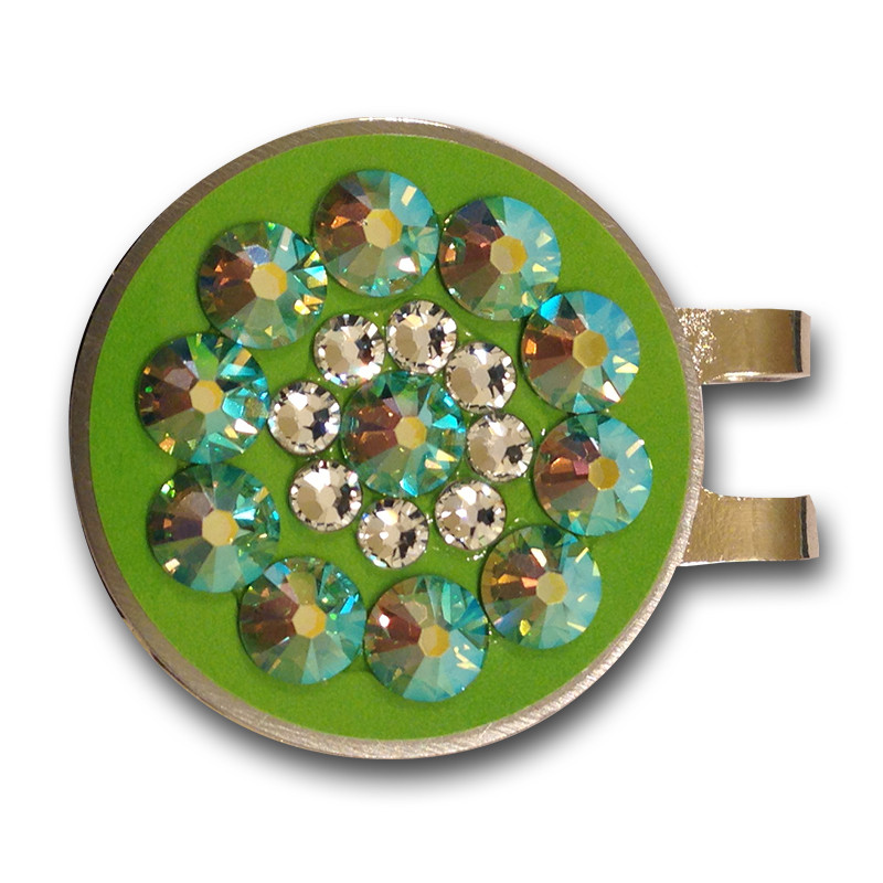 Green Shimmer Ladies Golf Ball Marker