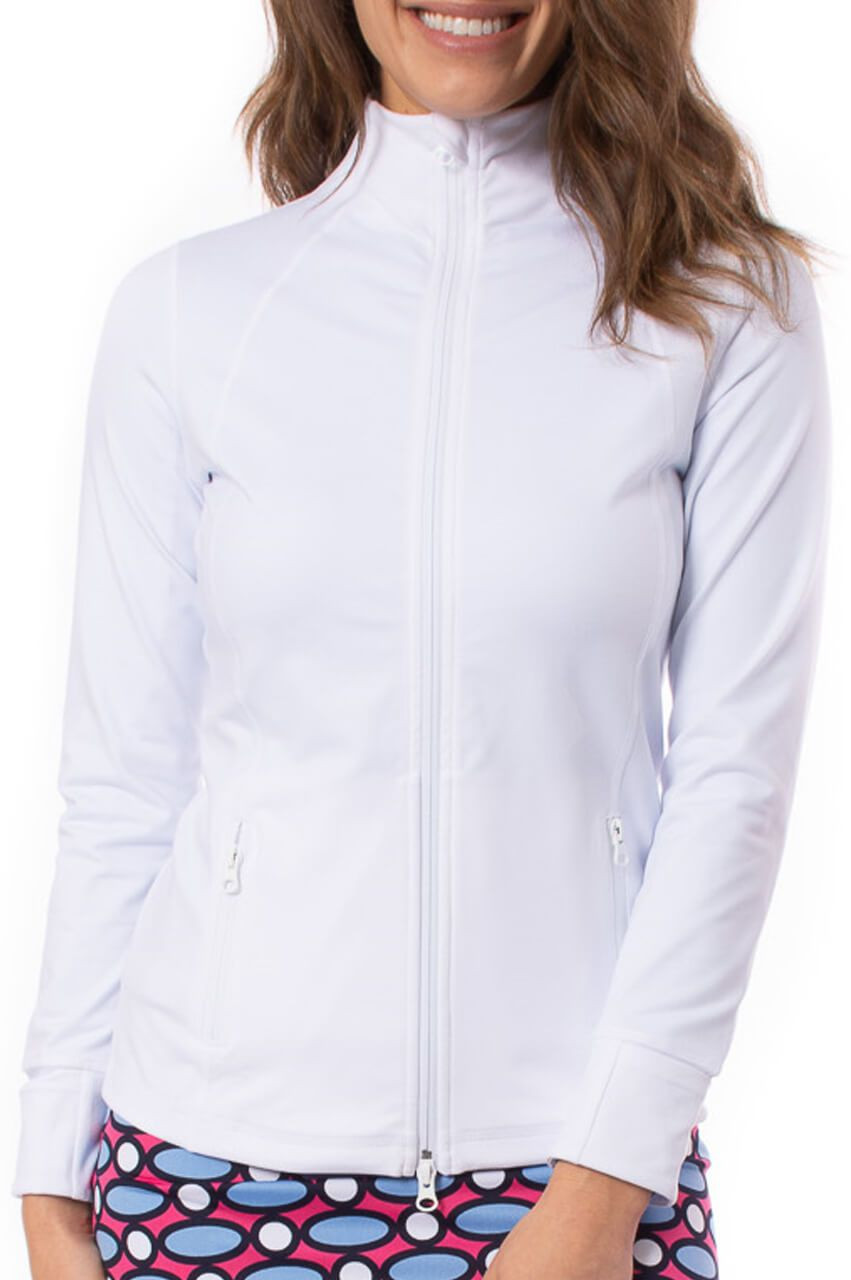 Golftini White Double-Zip Women's Golf 