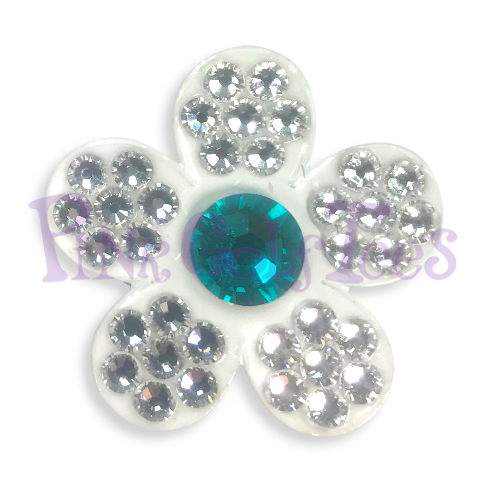 Honey Bunch Flower Swarovski Crystal Ball Marker