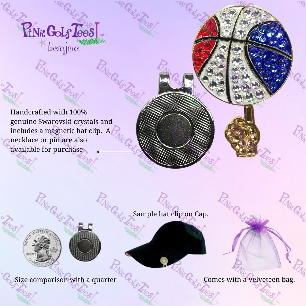 Bonjoc Basketball Swarovski Crystal Ball Markers - Thumbnail 4