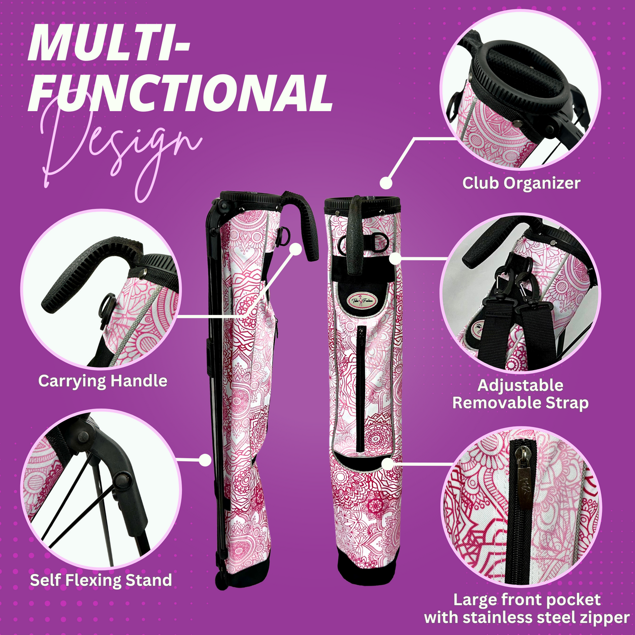 Taboo Fashions Sunday Golf Range Bag with Stand - Thumbnail 2