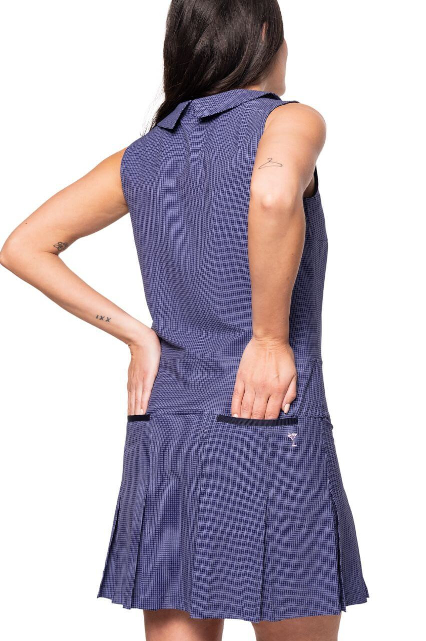 plaid pleated dress Brown Plaid Mini Dress - Pleated Mini Dress - Sleeveless Dress