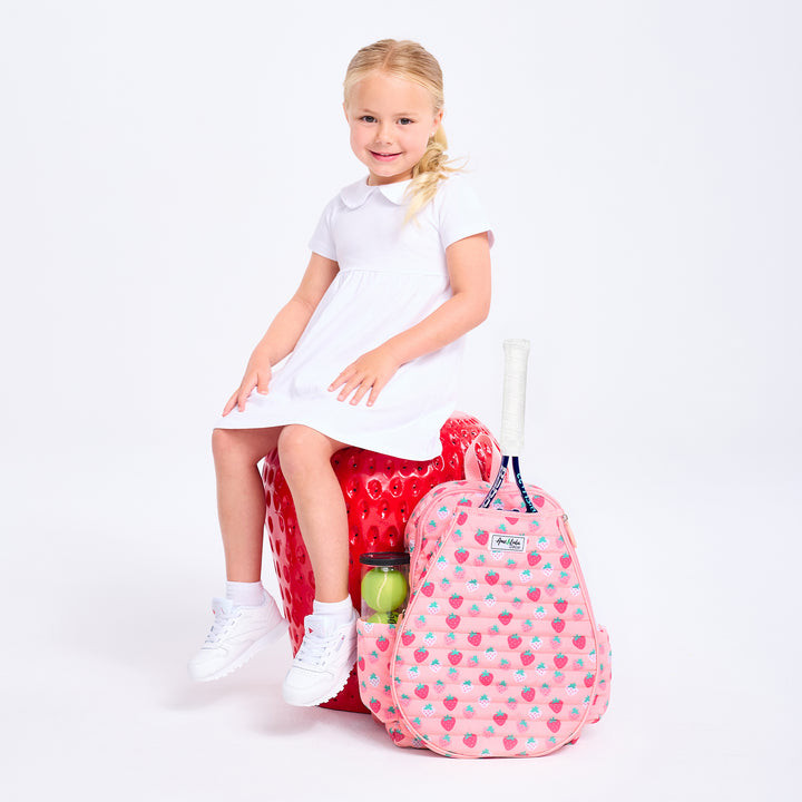 Little Love Tennis Backpack - Strawberry Puffer - Thumbnail 2