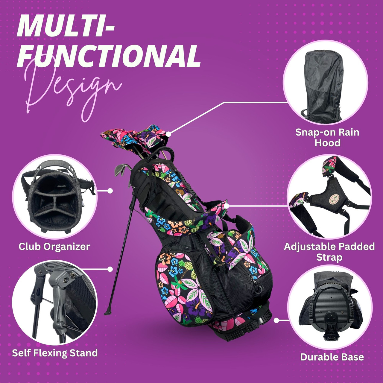 Lightweight 4-Way Women's Golf Stand Bag – Resort Collection