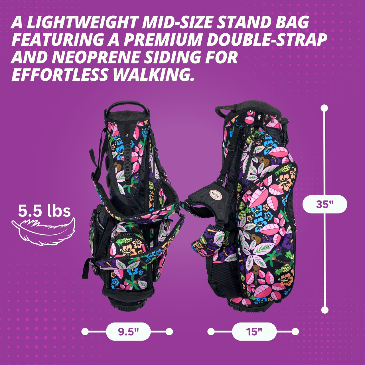 Lightweight 4-Way Women's Golf Stand Bag – Resort Collection
