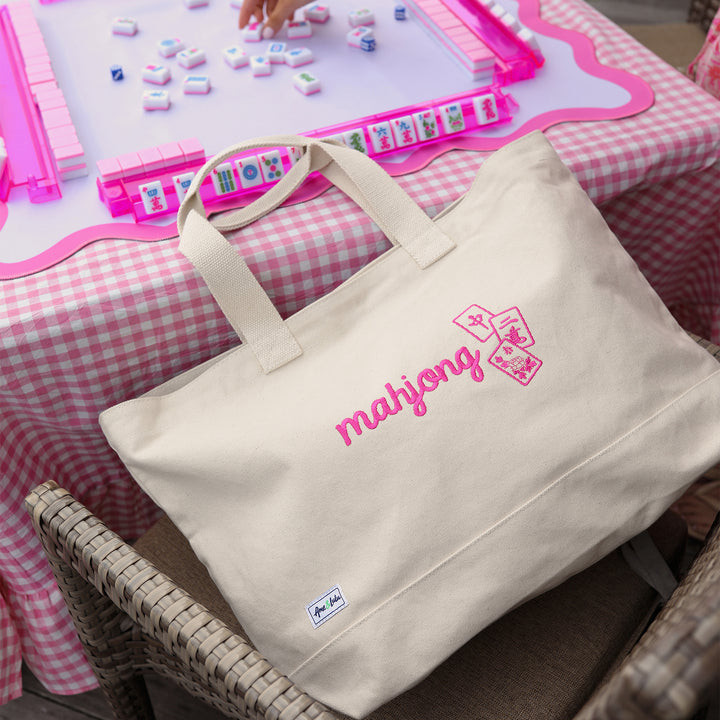 Ame & Lulu Mahjong Large Tote - Thumbnail 3