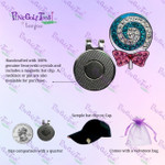 Bonjoc Lollipop Swarovski Crystal Magnetic hat clip for easy access to the ball marker.