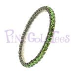 Bonjoc Peridot Swarovski Crystal Stretch Golf Bracelet