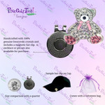 Bonjoc Swarovski Crystal Magnetic hat clip for easy access to the ball marker. 