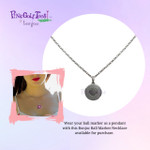 Bonjoc Swarovski Crystal Ladies ball marker necklace with magnetic pendant