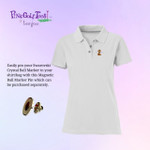 Add a pin Bonjoc Bentley Dog Swarovski Crystal Magnetic shirt pin for easy access to the ball marker. 