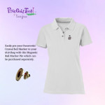 Add a pin Bonjoc  Snowman Swarovski Crystal Magnetic shirt pin for easy access to the ball marker.