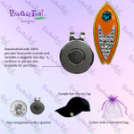 Bonjoc Swarovski Crystal Magnetic hat clip for easy access to the ball marker.