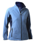 Glen Echo Ladies Blue Sueded Fleece Jacket with Stretch Tech Panels