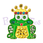 Bonjoc Frog Prince Swarovski Crystal Golf Ball Marker Accessory with magnetic hat clip.  