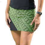 FestaSports Lime Geometric with Black Tennis Skort