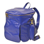 Sassy Caddy Cobalt Blue Leather Back Pack