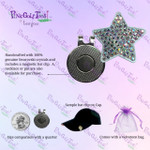 Bonjoc Twinkle Swarovski Crystal Magnetic hat clip for easy access to the ball marker. 