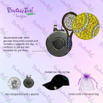 Bonjoc Seema Sparkle Swarovski Crystal Magnetic hat clip for easy access to the ball marker.