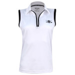 Tattoo Golf Sleeveless Pro Cool White and Black Women's Golf Shirt