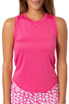 Golftini Hot Pink Sleeveless Sport Stretch Tie Top