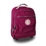 Taboo Fashions Dark Purple Rolling 15" Solid Backpack