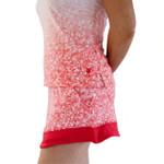 rdies & Bows Red Ombre Speckle Golf Skort