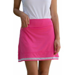 Golftini Hot Pink Pull-On Ruffle Stretch Skort 16.5"