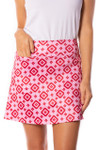 Golftini Say It Out Loud Pull-On Stretch A-Line Skort 16" with front pocket for tees and other valuable small things you want to keep