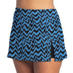 FestaSports Turquoise Black Attack Side Slit Tennis Skort